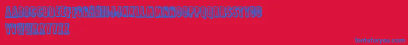 FrenchFriesApocalypse Font – Blue Fonts on Red Background