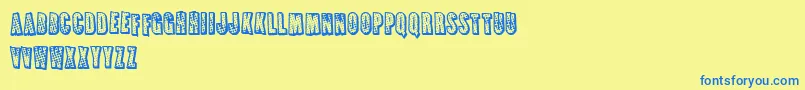 FrenchFriesApocalypse Font – Blue Fonts on Yellow Background