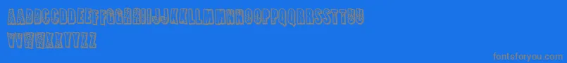 FrenchFriesApocalypse Font – Gray Fonts on Blue Background