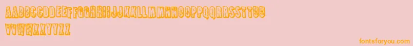 FrenchFriesApocalypse Font – Orange Fonts on Pink Background