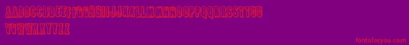 FrenchFriesApocalypse Font – Red Fonts on Purple Background