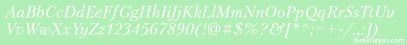 PetersburgettItalic Font – White Fonts on Green Background