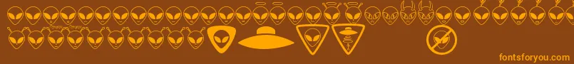 Шрифт AlienconsTfb – оранжевые шрифты на коричневом фоне