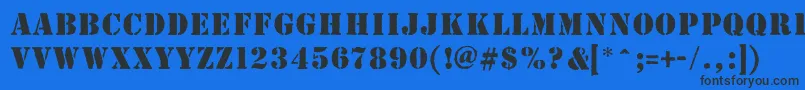 Helamanswarriors Font – Black Fonts on Blue Background