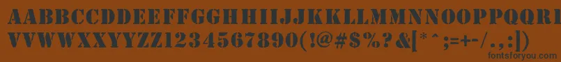 Шрифт Helamanswarriors – чёрные шрифты на коричневом фоне
