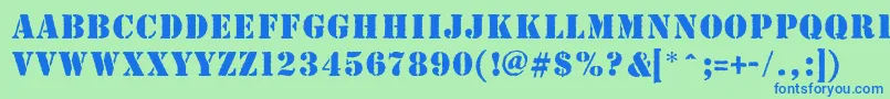 Helamanswarriors Font – Blue Fonts on Green Background
