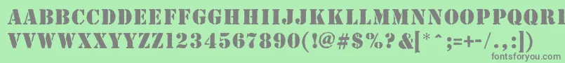 Helamanswarriors Font – Gray Fonts on Green Background