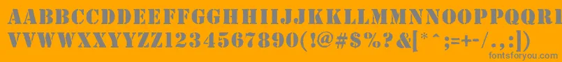 Helamanswarriors Font – Gray Fonts on Orange Background