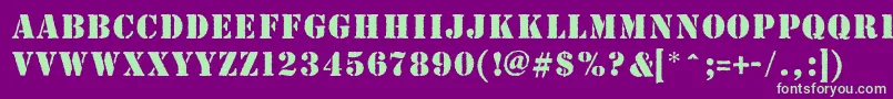 Helamanswarriors Font – Green Fonts on Purple Background