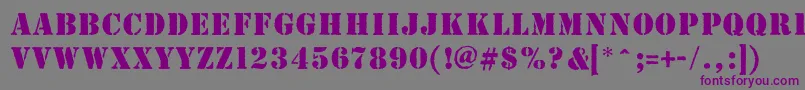Helamanswarriors Font – Purple Fonts on Gray Background