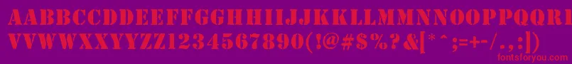 Helamanswarriors Font – Red Fonts on Purple Background