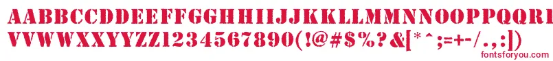 Helamanswarriors-fontti – punaiset fontit valkoisella taustalla