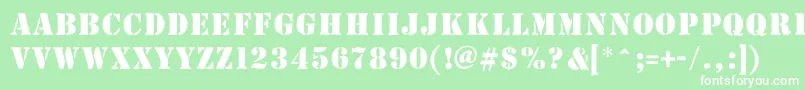 Helamanswarriors Font – White Fonts on Green Background