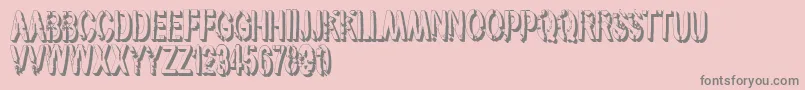 VtksArmy3D Font – Gray Fonts on Pink Background