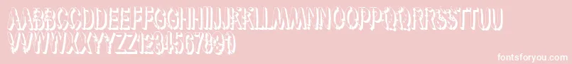 VtksArmy3D Font – White Fonts on Pink Background