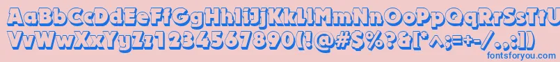 DynarshadowBold Font – Blue Fonts on Pink Background