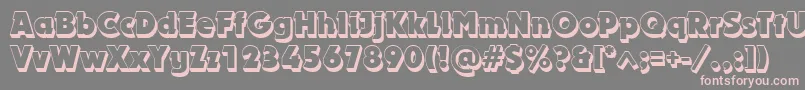 DynarshadowBold Font – Pink Fonts on Gray Background