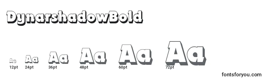 DynarshadowBold Font Sizes