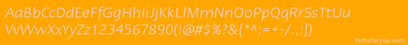 Шрифт LinotypeErgoItalic – розовые шрифты на оранжевом фоне