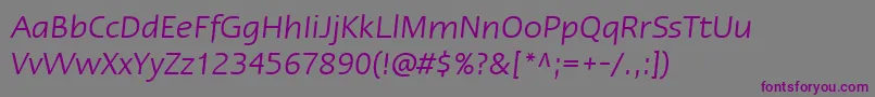 Шрифт LinotypeErgoItalic – фиолетовые шрифты на сером фоне