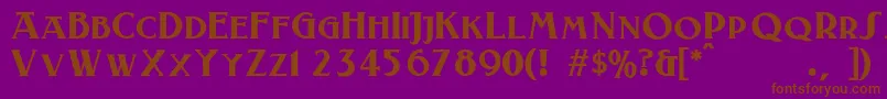 Laconick Font – Brown Fonts on Purple Background