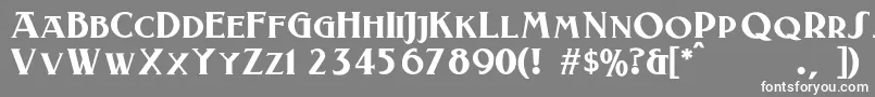 フォントLaconick – 灰色の背景に白い文字