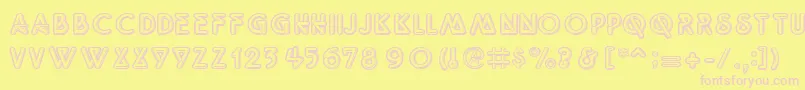 NeonLights Font – Pink Fonts on Yellow Background