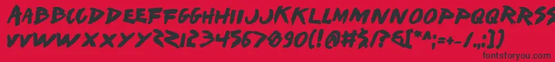 Iwantb Font – Black Fonts on Red Background