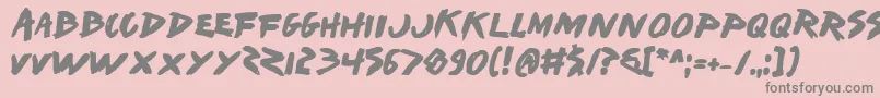 Iwantb Font – Gray Fonts on Pink Background