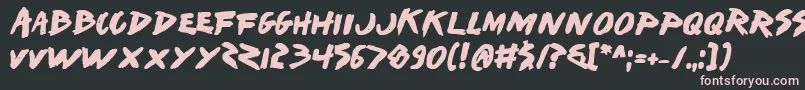 Iwantb Font – Pink Fonts on Black Background