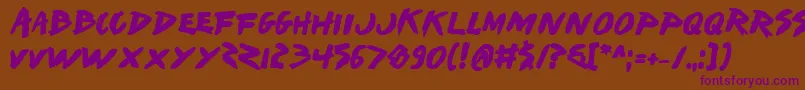 Iwantb Font – Purple Fonts on Brown Background