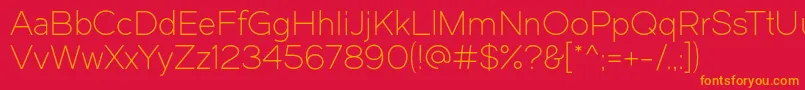 Dual300 Font – Orange Fonts on Red Background