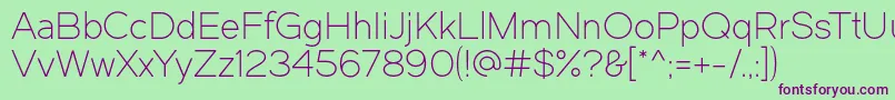 Dual300 Font – Purple Fonts on Green Background