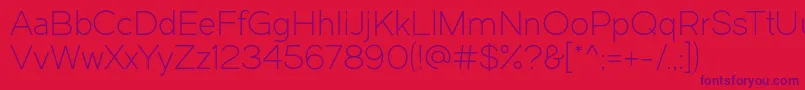 Dual300-Schriftart – Violette Schriften auf rotem Hintergrund