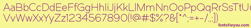 Dual300 Font – Purple Fonts on Yellow Background