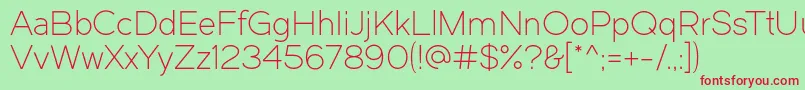 Dual300 Font – Red Fonts on Green Background