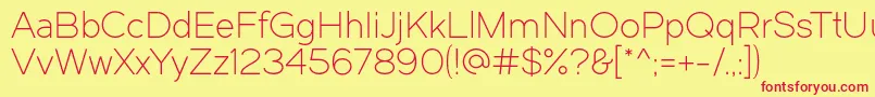 Dual300 Font – Red Fonts on Yellow Background