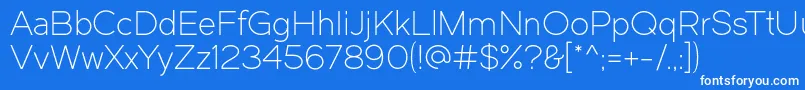 Dual300 Font – White Fonts on Blue Background