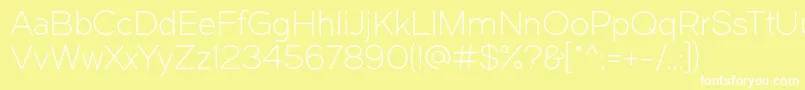 Dual300 Font – White Fonts on Yellow Background