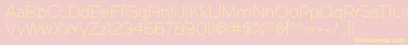 Dual300 Font – Yellow Fonts on Pink Background