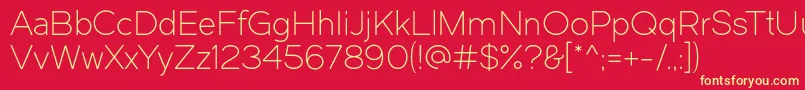 Dual300 Font – Yellow Fonts on Red Background