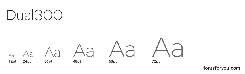 Größen der Schriftart Dual300 (28510)