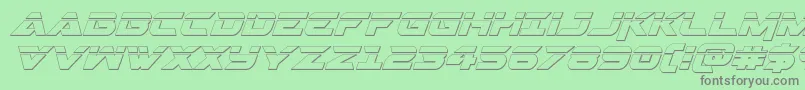 Gemina2laser3Dital Font – Gray Fonts on Green Background