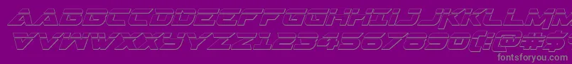 Gemina2laser3Dital Font – Gray Fonts on Purple Background