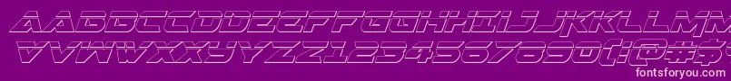 Gemina2laser3Dital Font – Pink Fonts on Purple Background