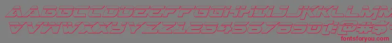 Gemina2laser3Dital-Schriftart – Rote Schriften auf grauem Hintergrund