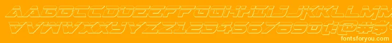 Gemina2laser3Dital Font – Yellow Fonts on Orange Background
