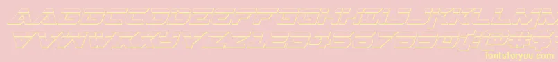 Gemina2laser3Dital Font – Yellow Fonts on Pink Background