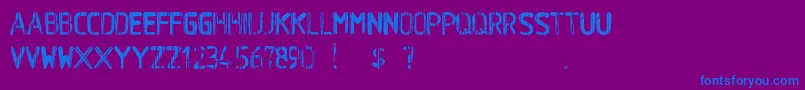 Шрифт BaWetPaint – синие шрифты на фиолетовом фоне