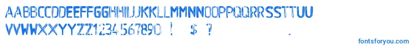 BaWetPaint-Schriftart – Blaue Schriften auf weißem Hintergrund